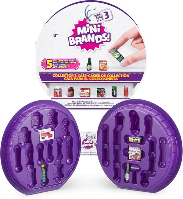 ZURU MINI BRANDS 3 COLLECTOR'S CASE + 5 UNIQUE ITEMS