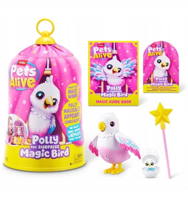 ZURU PETS ALIVE POLLY INTERACTIVE MAGICAL BIRD INTERACTIVE PARROT