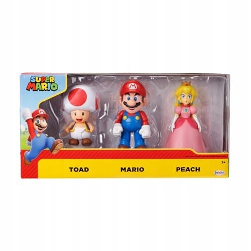 Nintendo Super Mario 3 Mario, Peach and Toad Figures – Children’s Toy Set
