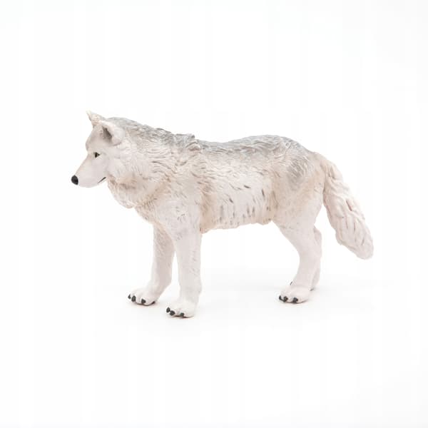 TOY FOR PRESCHOOLERS: ARCTIC WOLF FIGURINE – GIFT TO DEVELOP IMAGINATION