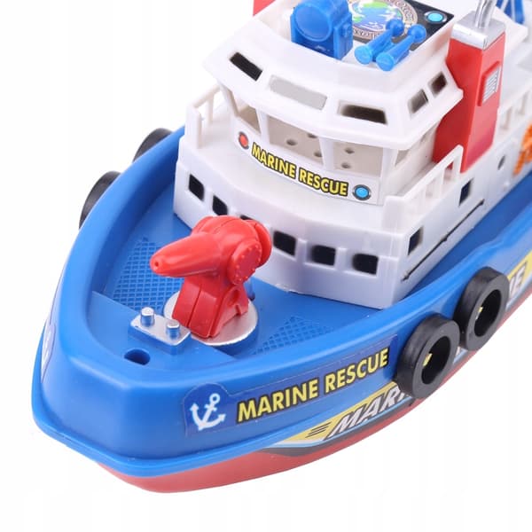 FLOATING TOY BOAT WITH SOUND AND FLASHING LIGHT