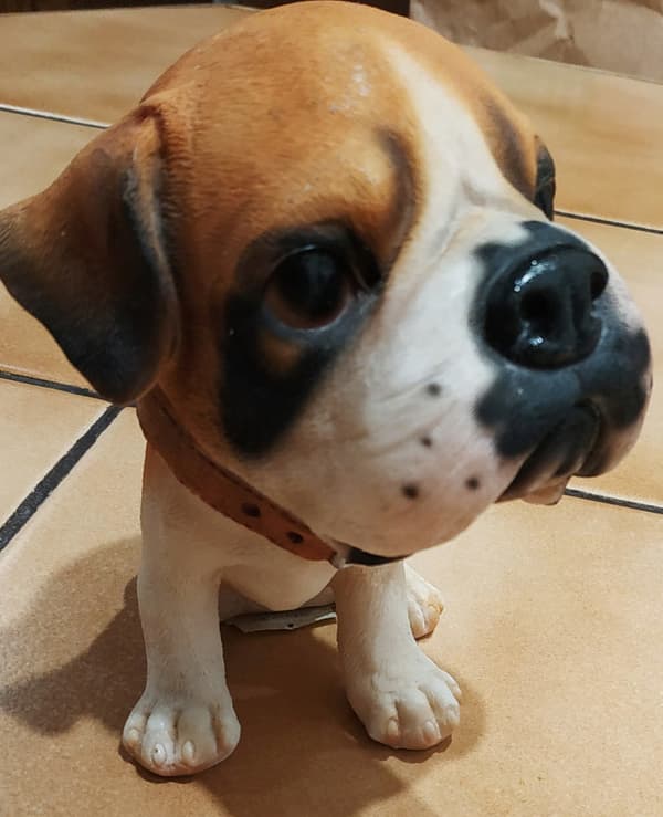 CERAMIC DOG FIGURINE TOY