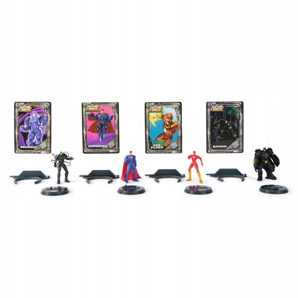 DC COMICS METAL FORCE FIGURE SET: BATMAN, SUPERMAN, BRAINIAC AND THE FLASH