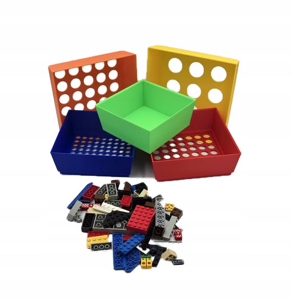 Colourful Building Block Sorter – a stackable container for sorting building blocks