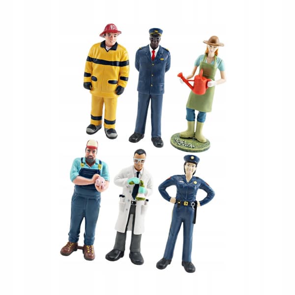 6x Professional-quality figurines Hand-painted handicrafts Style C décor