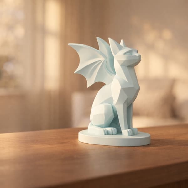 DECORATIVE FIGURINE: CAT WITH DRAGON WINGS – MANY COLOURS