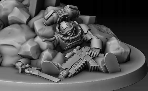 Silver Wardens’ Death Claw Gunship – a proxy model for board games/D&D/GURPS
