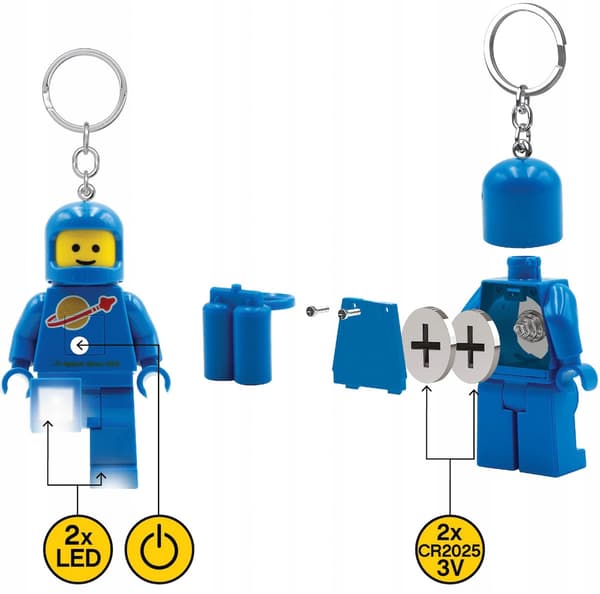 LEGO LED TORCH KEYRING – SPACE CLASSIC ASTRONAUT – BLUE