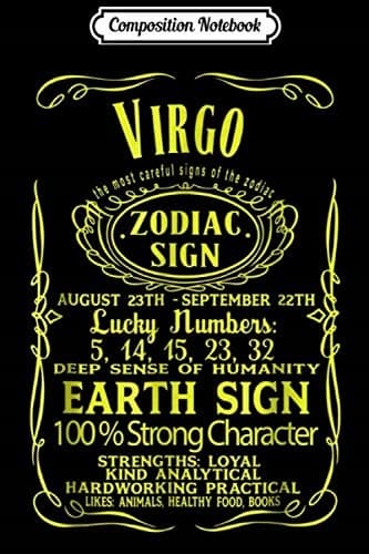 Composition Notebook: ZODIAC SIGN Virgo (born in August & September) Journal