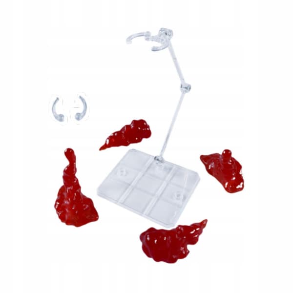 Models with a smoke effect for articulated dolls – Realistic red diorama scene