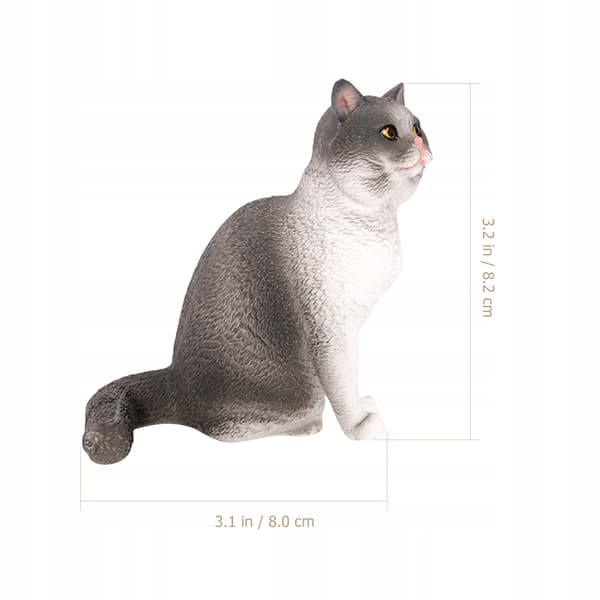 WHITE CAT STATUETTE – TABLE DECORATION: REALISM AND DURABILITY