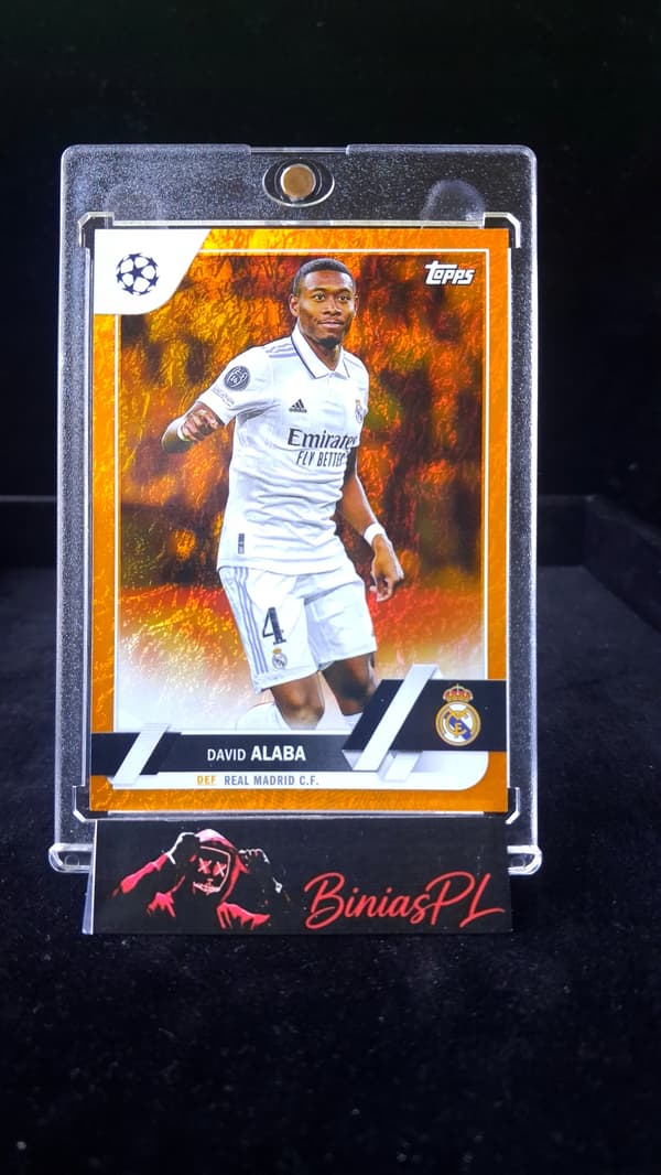 David Alaba Real Madrid Orange Parallel 25 May Topps UCL
