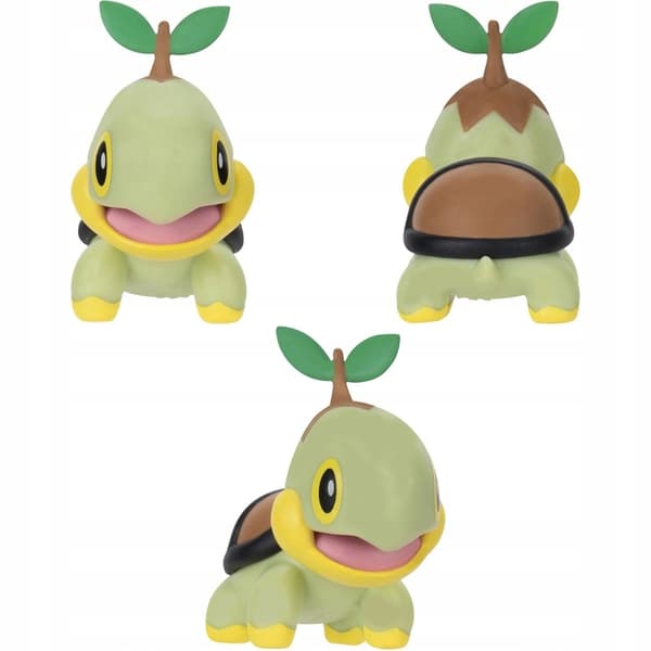 POKEMON 6 Figures: Squirtle, Pawmi, Torchic, Turtwig, Hoothoot, Appltun