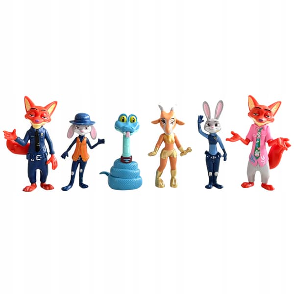 Zootopia Figurine Set – Large Zootopia Figurines, 6 pieces