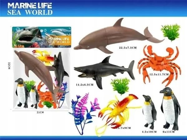 Sea creatures (set of 6)