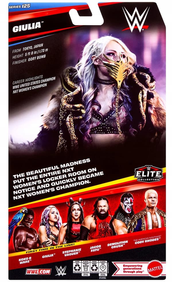 Mattel WWE Elite Giulia action figure, 15 cm