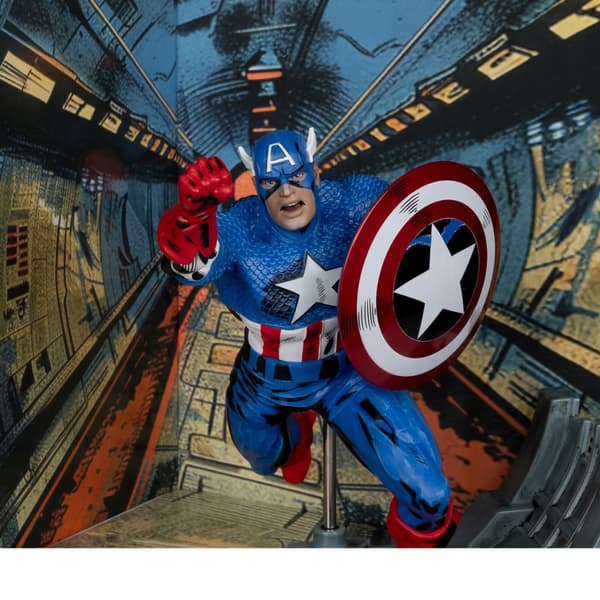 McFarlane Marvel Captain America 1:10 Scale Collectible with Scene (Capta