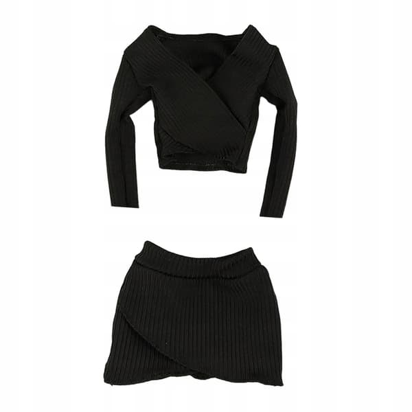 1:6 Scale Basic Crop Top Costume, Women's Figure, Black