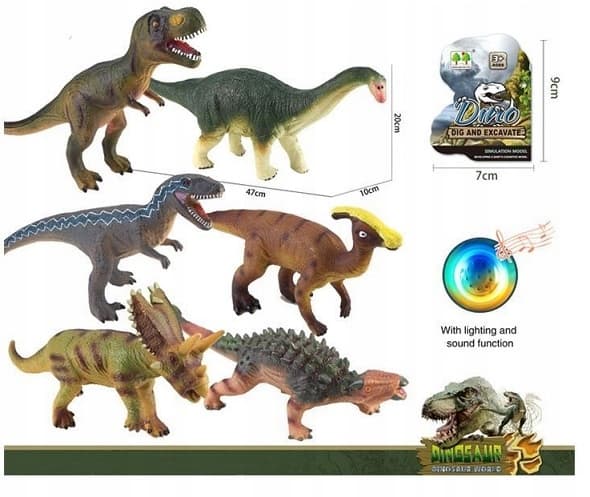 Ancient Model Dinosaur Figurine with Sound and Light Effects