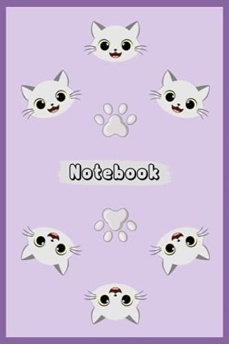 Cute Cat Notebook: one colour per pack – Size (6x9 inches), 120 pages