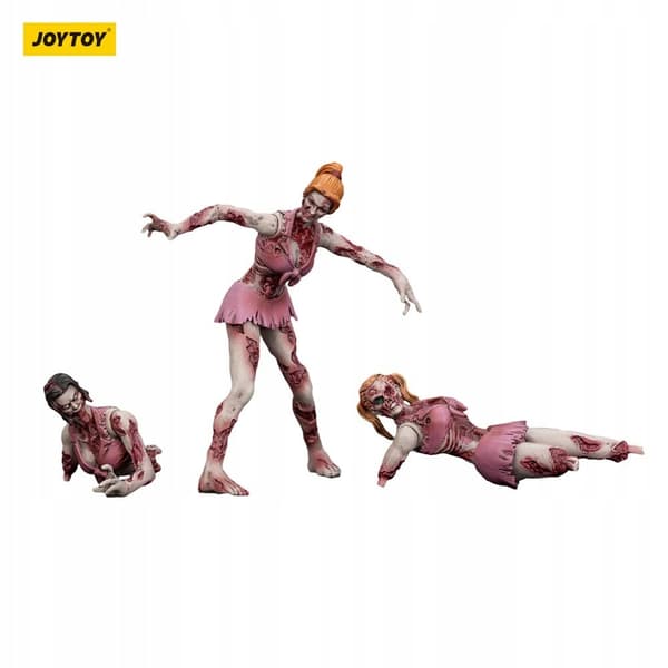 Zombie Dark Source cheerleader figurines, set of 3, 8 cm