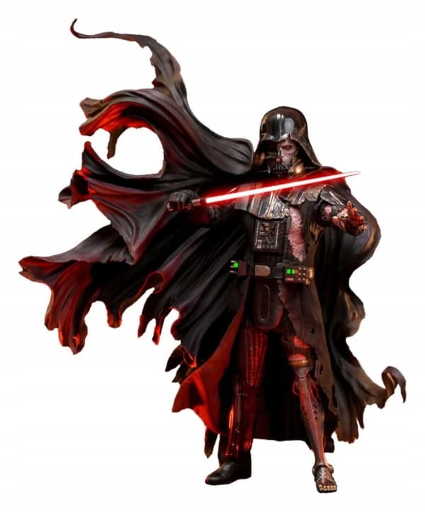 Darth Vader Battle-Damaged Star Wars Deluxe Version 1/6 Scale Figure, 35 cm