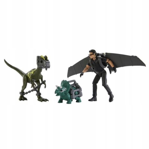 Jurassic World: Ian Malcolm with dinosaurs and accessories
