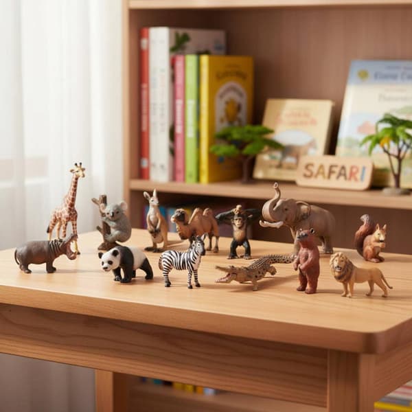 Wild animal figurines Sturdy construction Realistic elephant figurine Educational