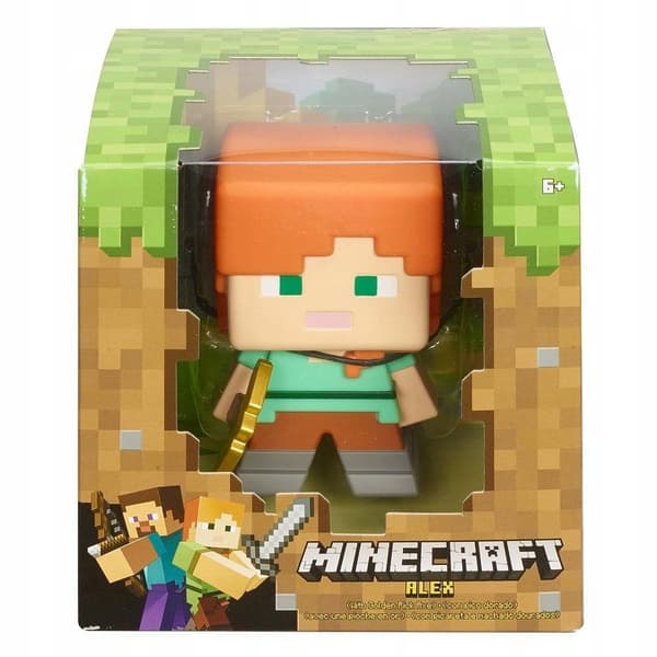 Minecraft Alex with a Golden Pickaxe, 10 cm
