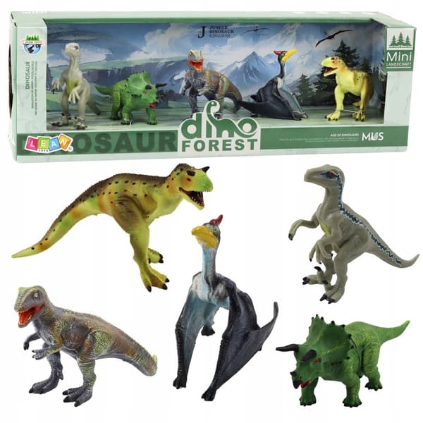 Set of 5 Realistic Dinosaur Figures – Forest
