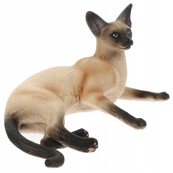 MULTICOLOURED SIAMESE CAT ORNAMENT MADE OF PLASTIC