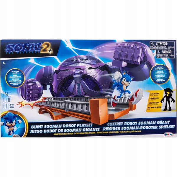 SONIC THE HEDGEHOG JAKKS PACIFIC SUPER SONIC VS GIANT EGGMAN ROBOT PLAYSET