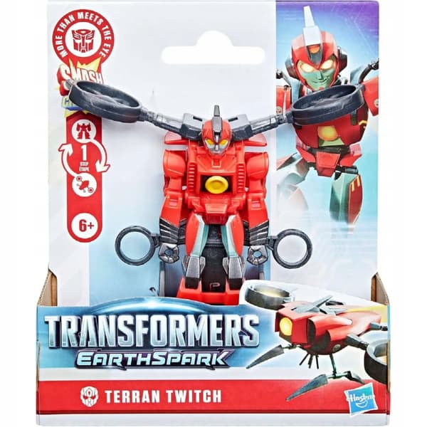 TRANSFORMERS EARTHSPARK AUTOBOT 2-IN-1 AUTO ROBOT FIGURINE: TERRAN TWITCH 1-STEP