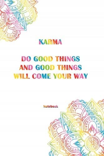 'Eat well and good things will come your way' notebook, rainbow m