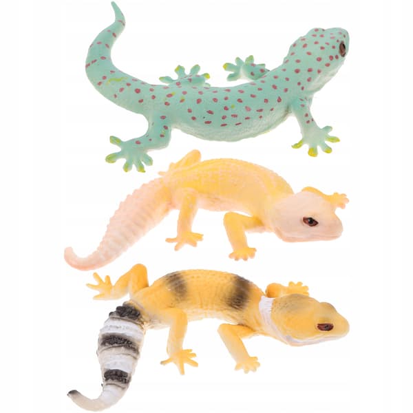 3 REALISTIC LIZARD FIGURINES – EDUCATIONAL TOY SET
