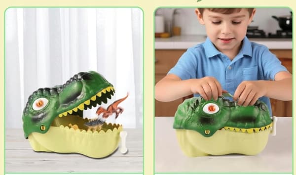 DINOSAUR FIGURINES, 52-PIECE BOX, T-Rex Head, GIFT SET