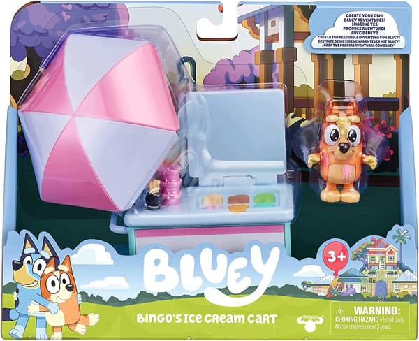 Bluey, Ice Cream Stall and 2 Bingo Figures – with accessories