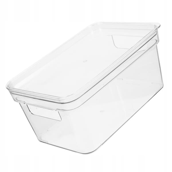 VERSATILE STORAGE BOX WITH LID, TRANSPARENT