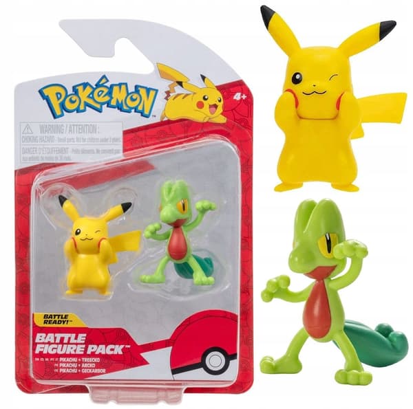 POKEMON Pikachu and Treecko Battle Figures Gift Set – 2-pack battle set