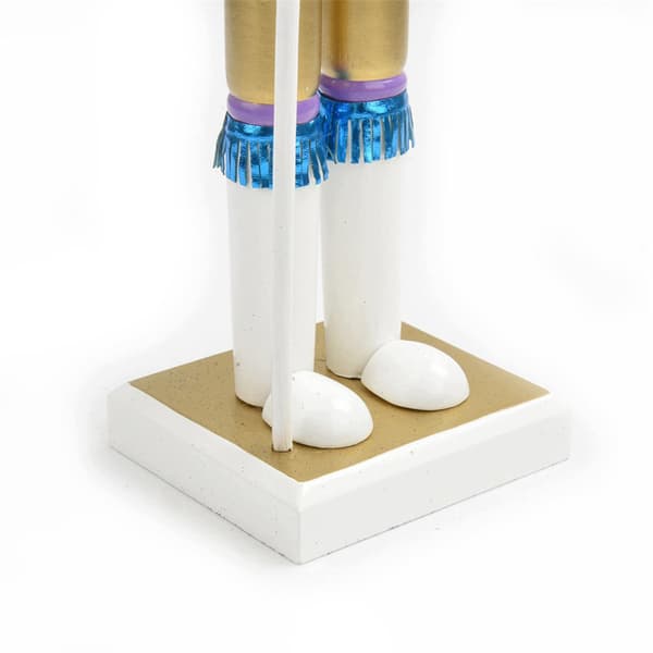 2 Christmas nutcracker decorations. Sturdy base. Hand-painted puppet.