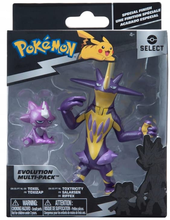 SET OF 2 POKÉMON SELECT EVOLUTION PACK TOXEL & TOXTRICITY FIGURES – TOY