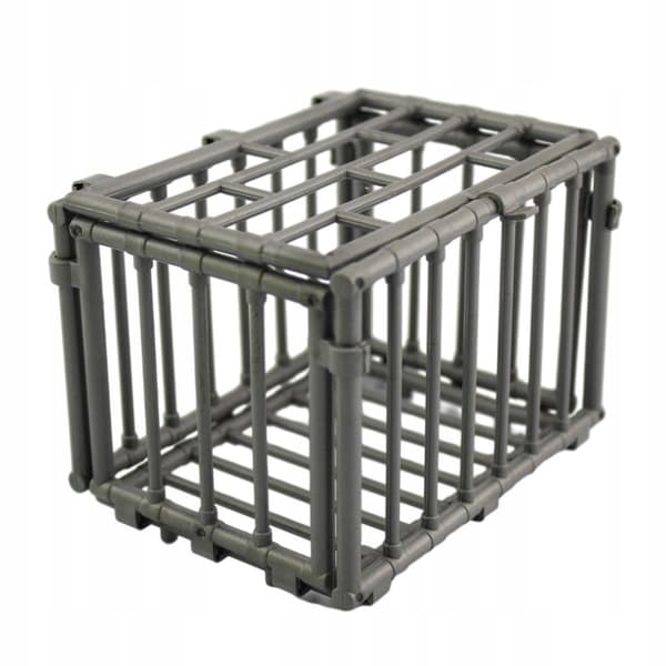 Handmade Cage Model Toy Clip-on – 1 piece, 1:6 scale, creative silver model