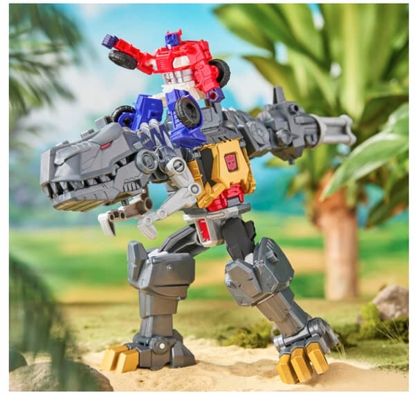 TRANSFORMERS CYBERWORLD GRIMLOCK CHOMP & BATTLE TRANSFORMING FIGURINE
