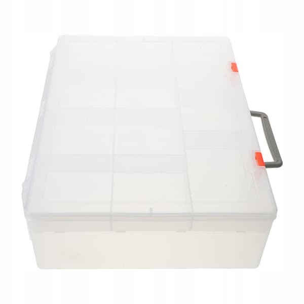 A PRACTICAL CONTAINER FOR SORTING LEGO BRICKS WITH A HANDLE
