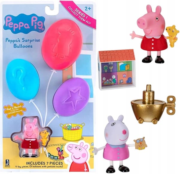 PEPPA PIG 2-PACK FIGURINES – SURPRISE BALLOON