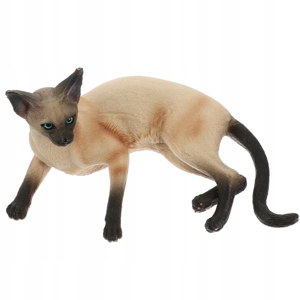 MULTICOLOURED SIAMESE CAT ORNAMENT MADE OF PLASTIC