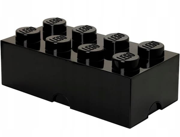 LEGO Container, 8-Piece Box, Large Brick 2x4 Sorter, 50 cm, BLACK