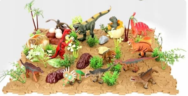 Educational 3D jigsaw puzzles: Dinosaur figures