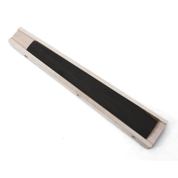 A curved and straight double-sided string that supports the fingerboard