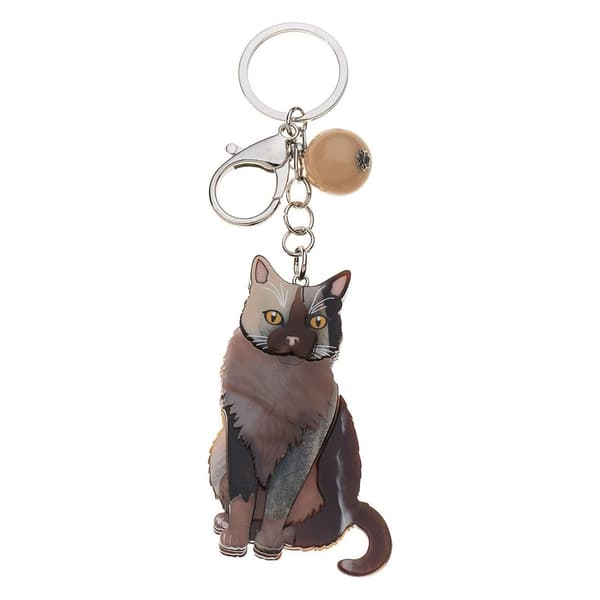 3D box – keyring featuring a dog and a cat
